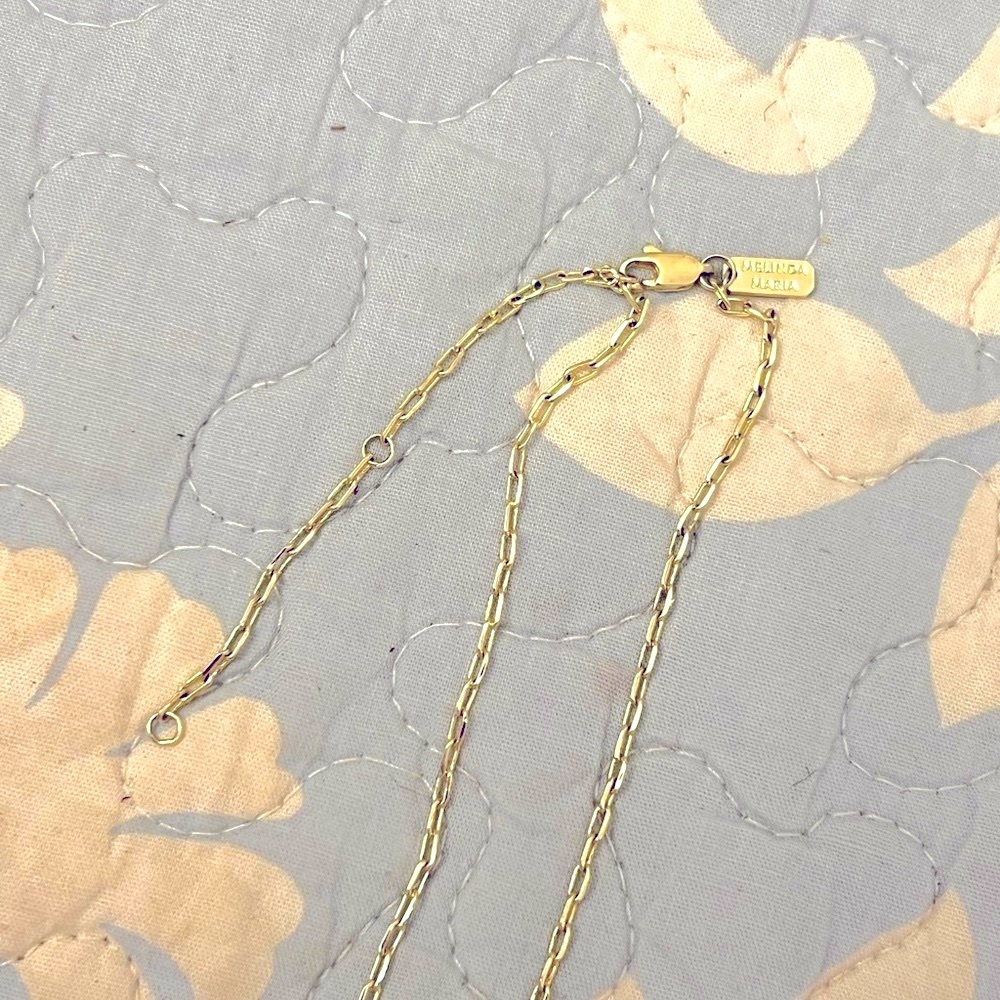 NWOT Melinda Maria Gold Samantha Teardrop Necklace - Picture 6 of 6